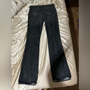 7 for all Man Kind bootcut jeans. The inseam is 34 “ size 28.